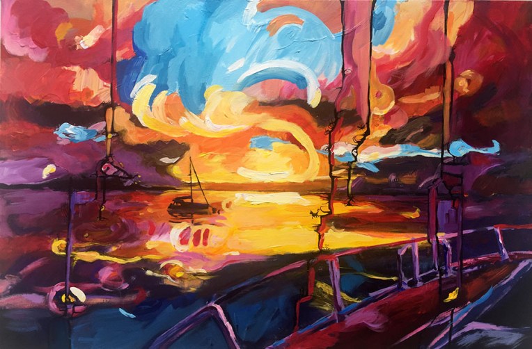 COUCHÉ DE SOLEIL POOL ART FAIR ZOÉ L'ARTISTE GUADELOUPE MARIE-GALANTE ARTISTE DES ANTILLES